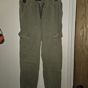 Kids Green Cargo Jeans
